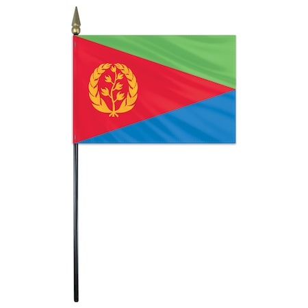 Eritrea Stick Flag 4x6 E Gloss